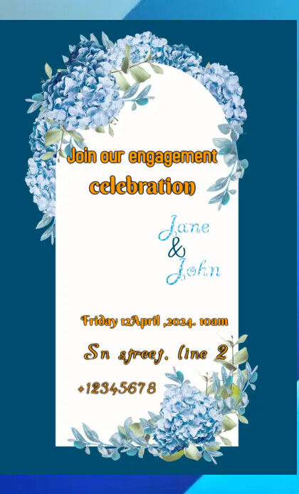 Engagement Card Template PosterMyWall