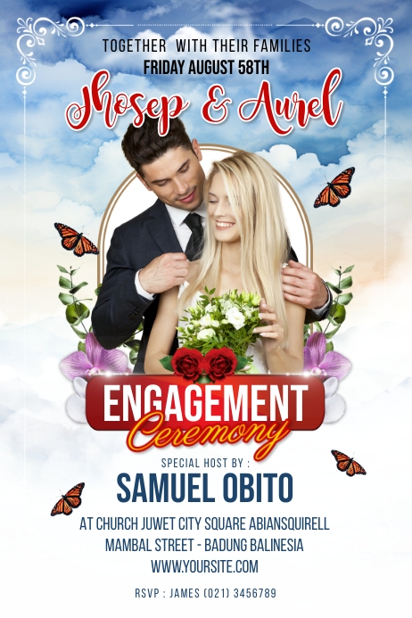 Engagement Ceremony Flyer or Poster Template | PosterMyWall