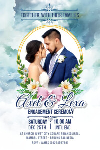 Engagement Ceremony Flyer or Poster Template | PosterMyWall