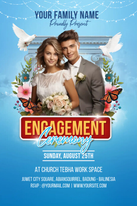Plantilla de Engagement Ceremony poster Template | PosterMyWall