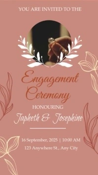 Engagement Ceremony Video Template Digital Display (9:16)