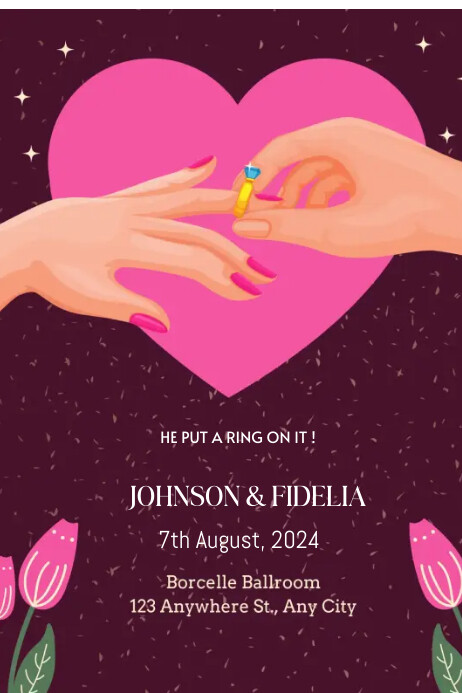 Engagment Poster Example Engagement Template | PosterMyWall