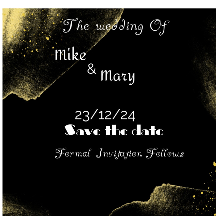 Engagement Invitation Card design template Publicação no Instagram