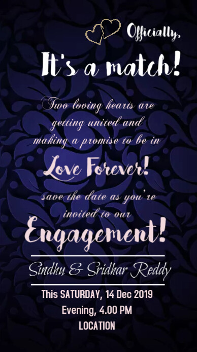 Engagement Invitation Template Postermywall