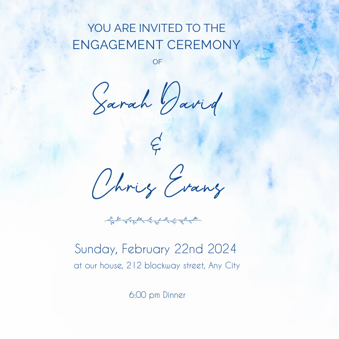 Engagement Invite Publicação no Instagram template