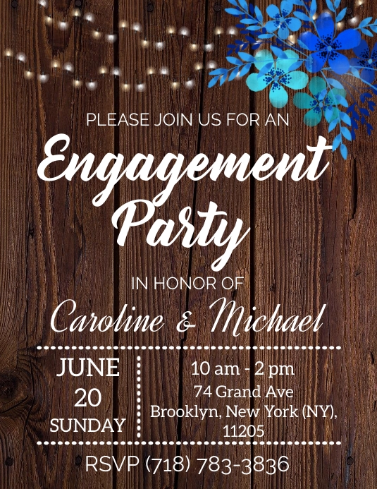 Modèle engagement party PosterMyWall
