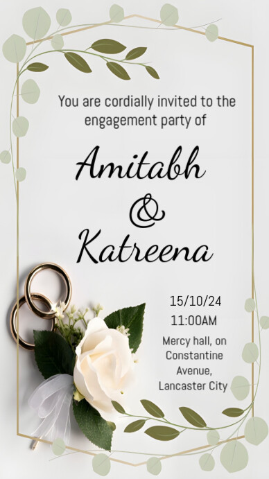 Image 8 for Engagement Invitation Card Template