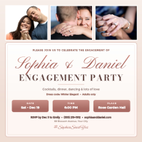 Bianco Engagement Party Instagram-opslag Template