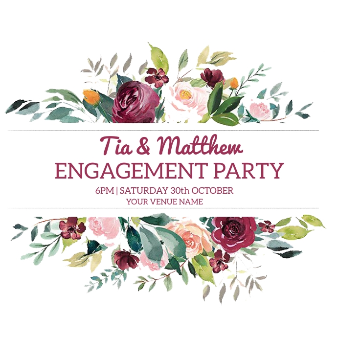 Copy of Engagement Party Poster | PosterMyWall