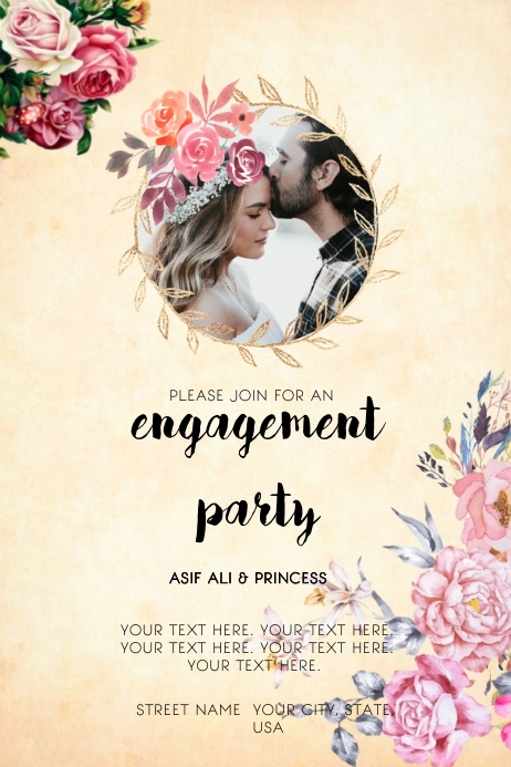 Engagement Party Poster Template | PosterMyWall