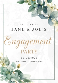 Engagement Party Sign A1 template