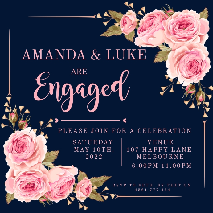 ENGAGEMENT POSTER Template | PosterMyWall