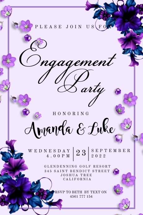 Engagment Poster Example Copy of ENGAGEMENT POSTER | PosterMyWall