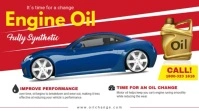Engine Oil Change and Maintaince Service Ad Digital na Display (16:9) template