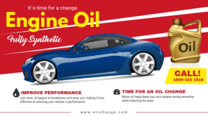 Engine Oil Change and Maintaince Service Ad Affichage numérique (16:9) template