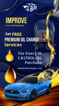 Engine Oil change services Poster Digital Display (9:16) template