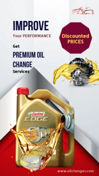 Engine Oil change services Poster Digital Display (9:16) template