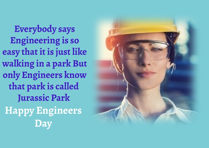 Engineer's day Postcard template