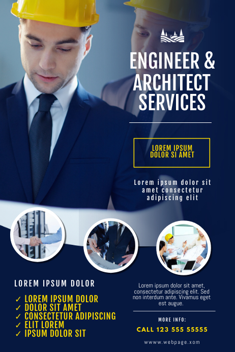 Engineer & Architect Company Flyer Template | PosterMyWall