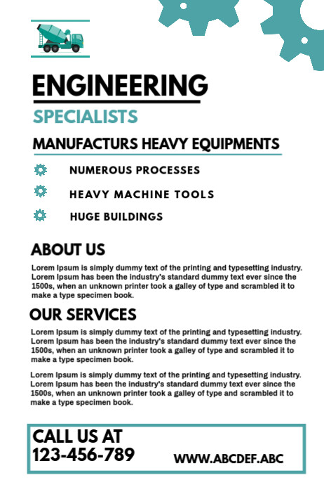 Engineering flyer,small business flyer Template | PosterMyWall