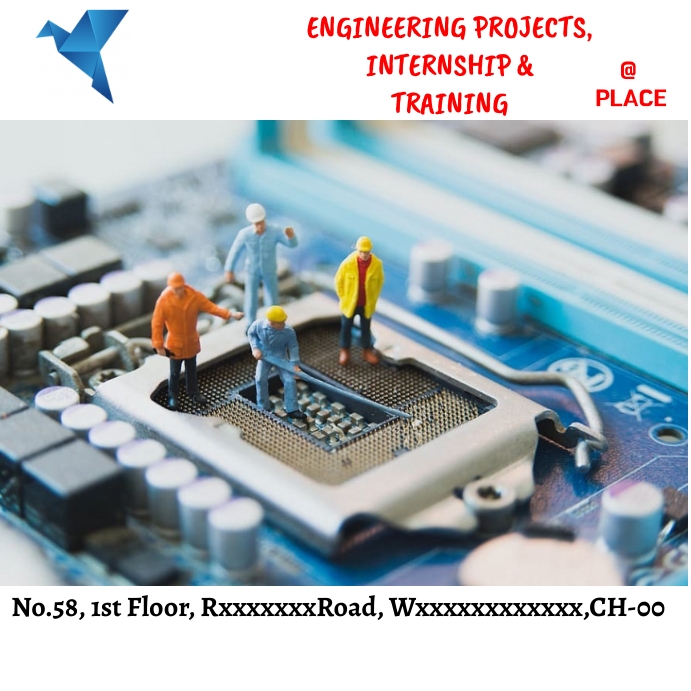 ENGINEERING PROJECTS, INTERNSHIP, TRAINING Instagram Post template