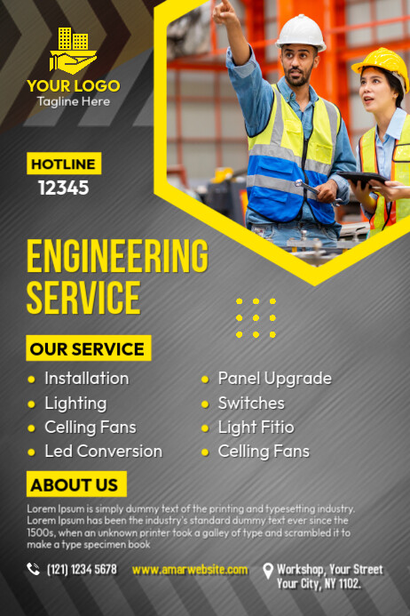 Engineering Services Banner Ad Template | PosterMyWall