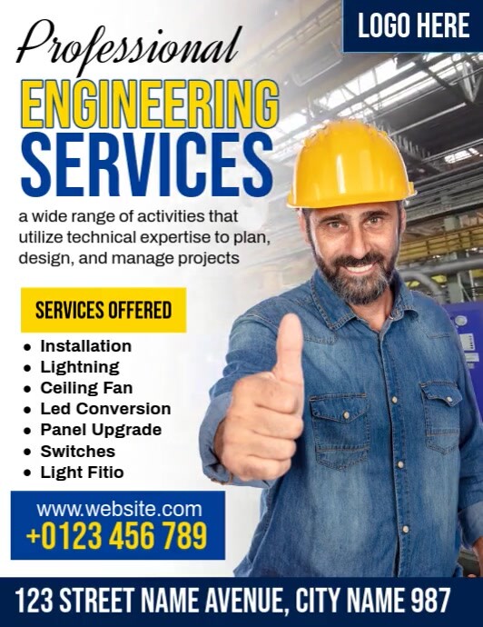 Engineering Services Template | PosterMyWall