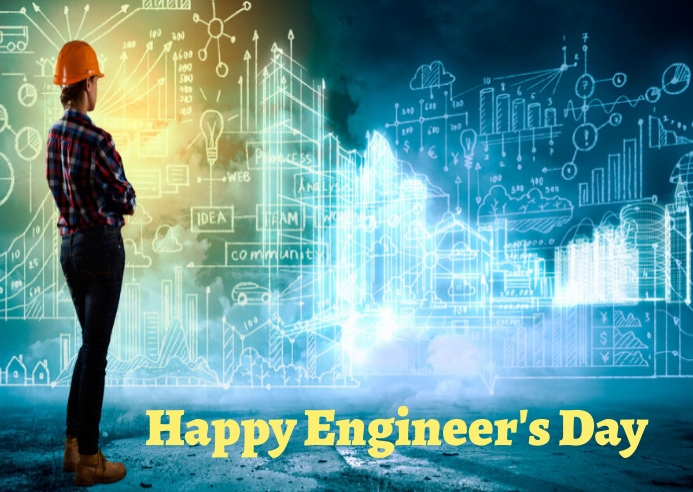 Engineers day Postcard template