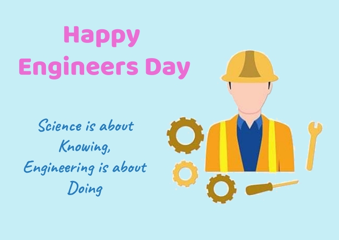 engineers day Postcard template