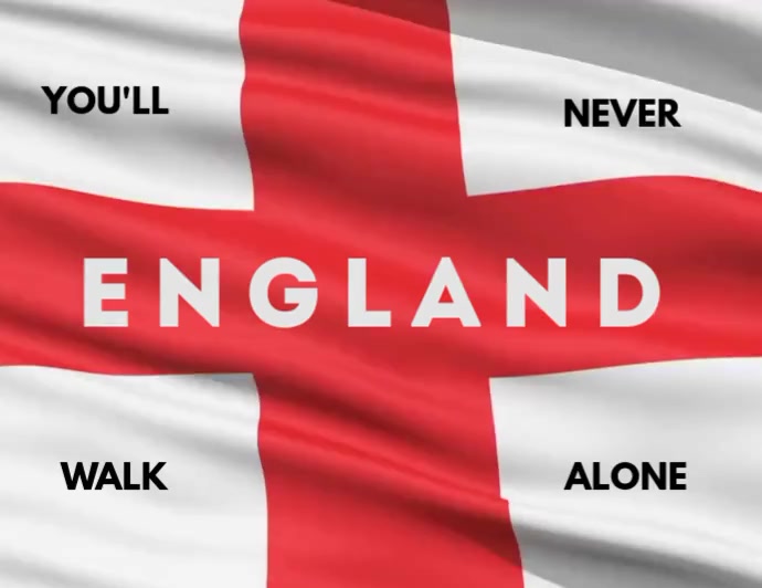England Flag Banner Soccer Fans Template Postermywall