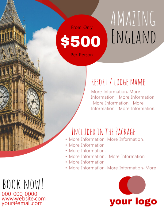 London Flyer Examples England Travel Flyer Template | PosterMyWall