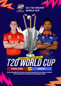 England vs Nepal A5 template