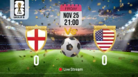 England vs USA FIFA match Digital Display (16:9) template