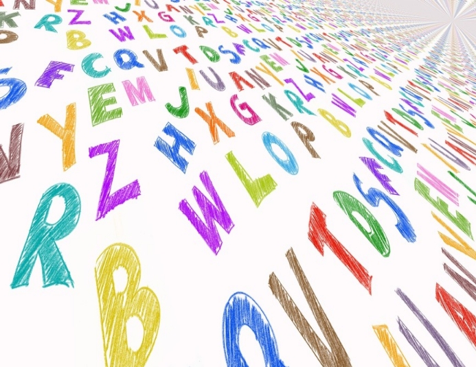 English alphabets for learning in schools Volantino (US Letter) template