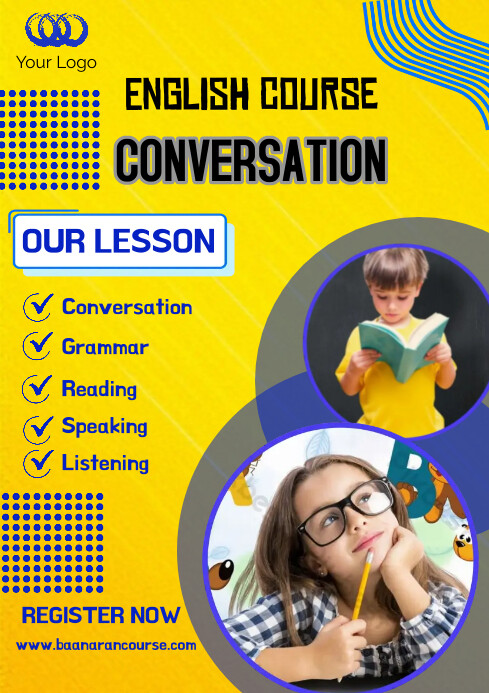 English Course Template | PosterMyWall