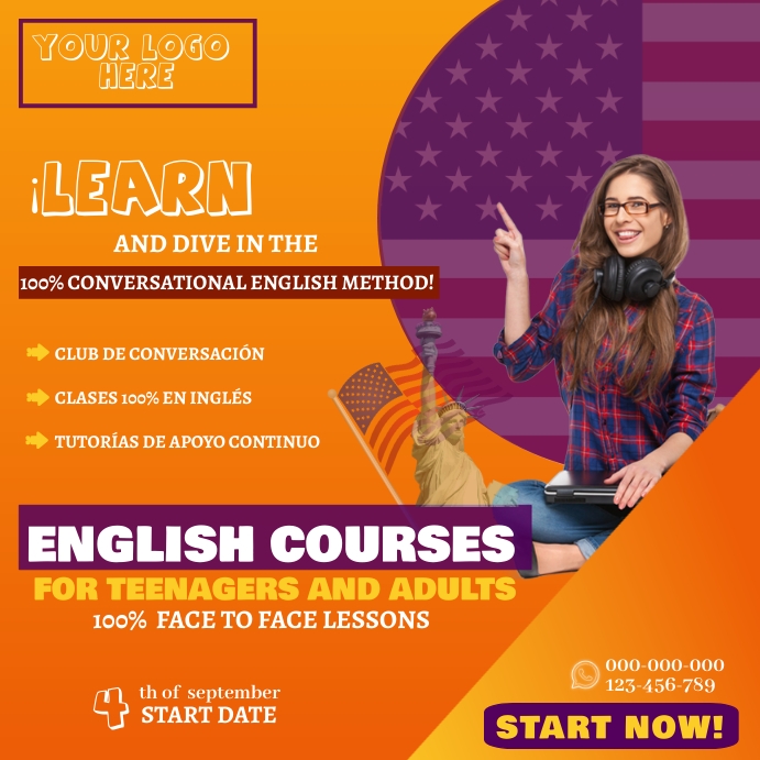 English Course Poster