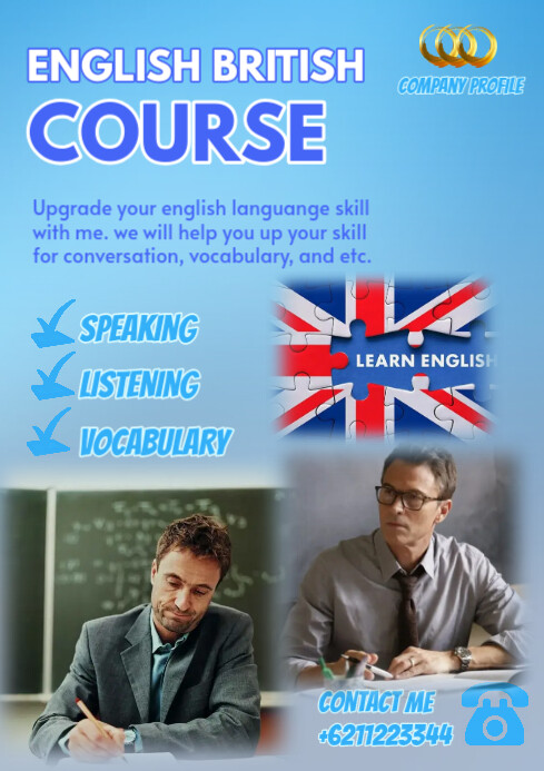 English Course Template | PosterMyWall