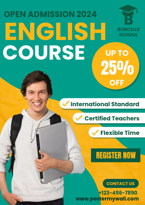 english course template | PosterMyWall