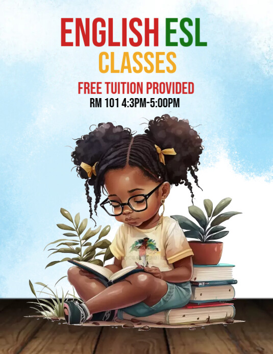 English Class Work Design English ESL Classes Template | PosterMyWall