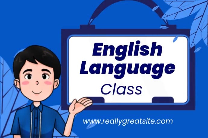 English Language Class 海报 template