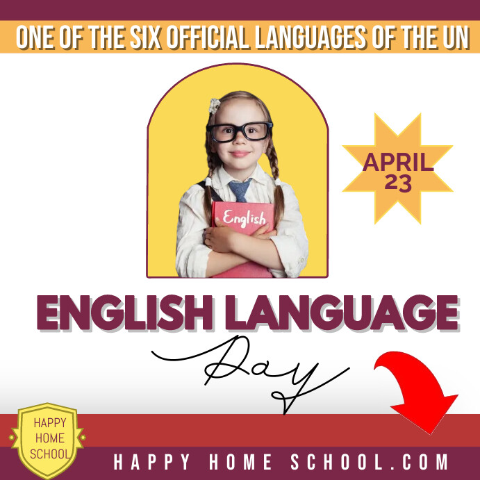 English language day (1) 方形(1:1) template