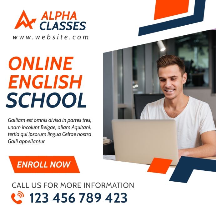 English language school advertisement Template | PosterMyWall