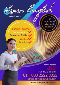 english learning school poster template | PosterMyWall