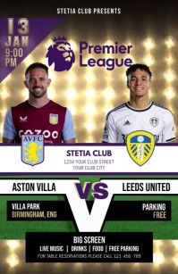 ENGLISH PREMIER LEAGUE, epl, ASTON VILLA vs LEEDS UNITED Tabloid template