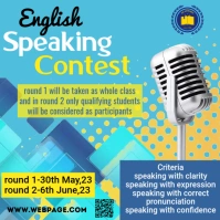 English speaking contest, school poster template