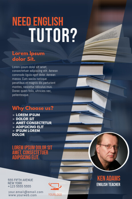 Englisch Nachhilfe Flyer Vorlage Vorlage Postermywall