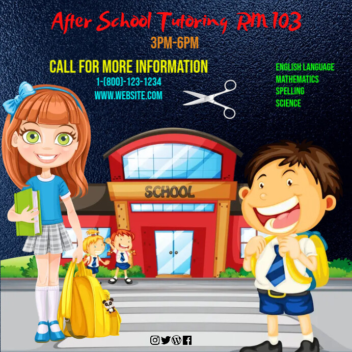 English Tutor Template | PosterMyWall