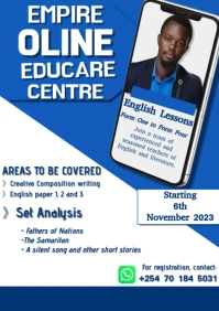 English tutor A3 template