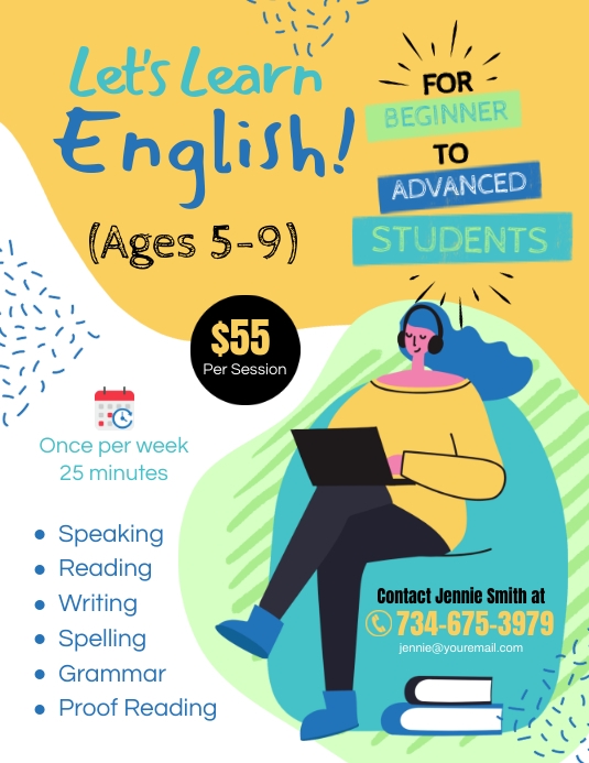 Kids English Course Flyer kids-english-course-flyer