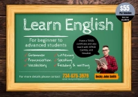 English Tutoring Flyer A4 template